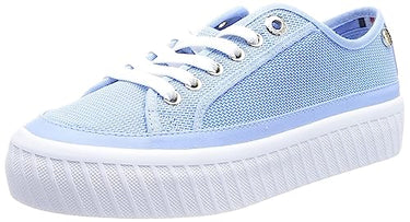 Tommy Hilfiger women's Vulcanized sneaker shoes, Vessel Blue, EU on sale